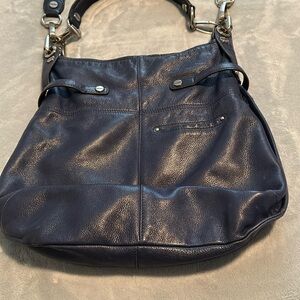 Like New Navy Leather Bag